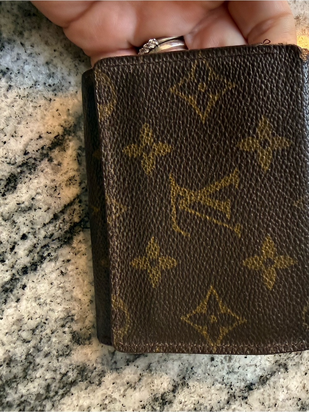 Louis Vuitton Monogram Canvas Card & Key Holder in Brown and Gold